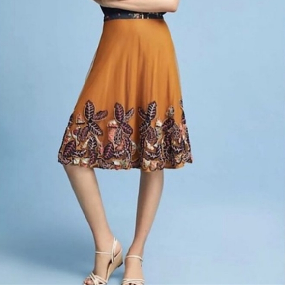 Anthropologie Bhanuni by Jyoti Embellished Midi Skirt 0 - Picture 2 of 8
